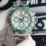 Swiss Grade One Replica Rolex Cosmograph Daytona ETA7750 Watch White and Green